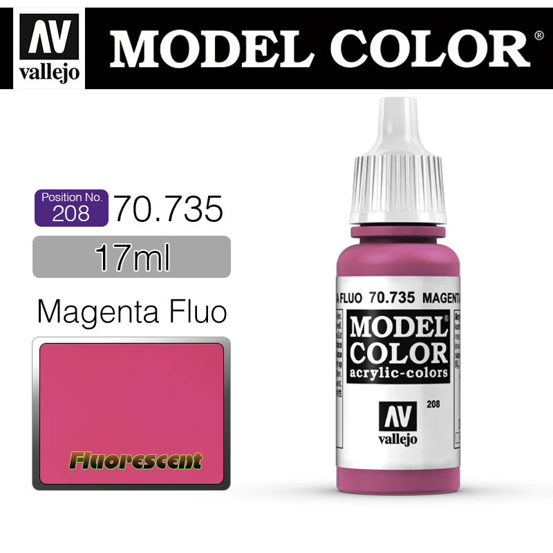 Vallejo Model Color_ [208] 70735 _ Magenta Fluo(*단종)