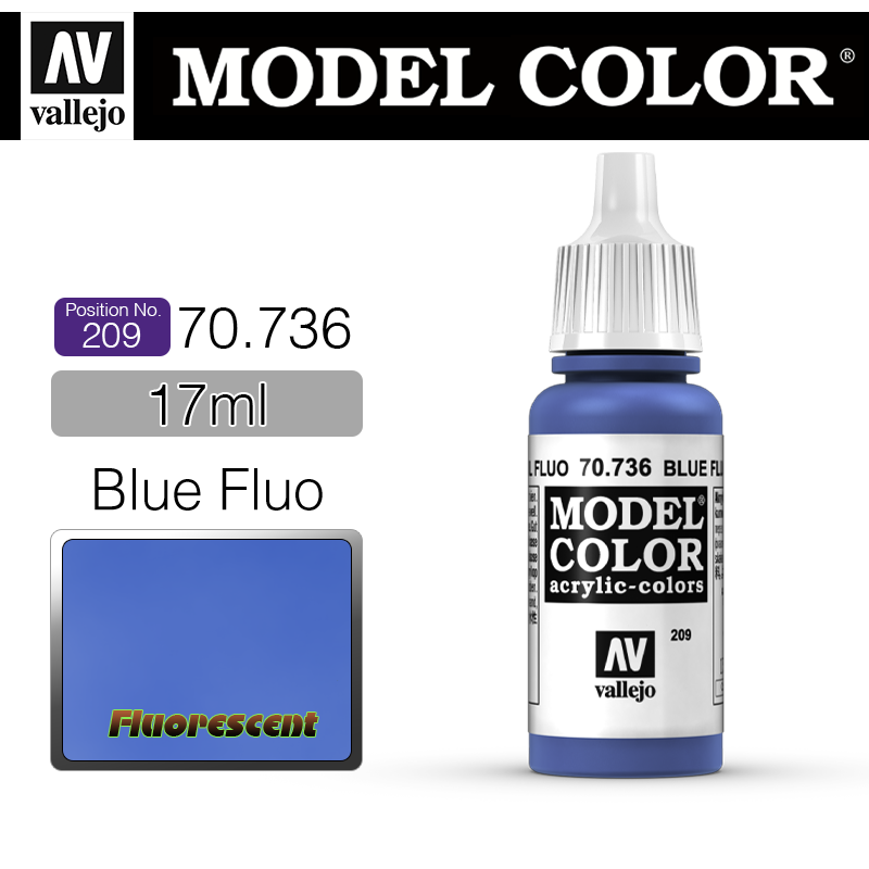 Vallejo Model Color_ [209] 70736 _ Blue Fluo(*단종)