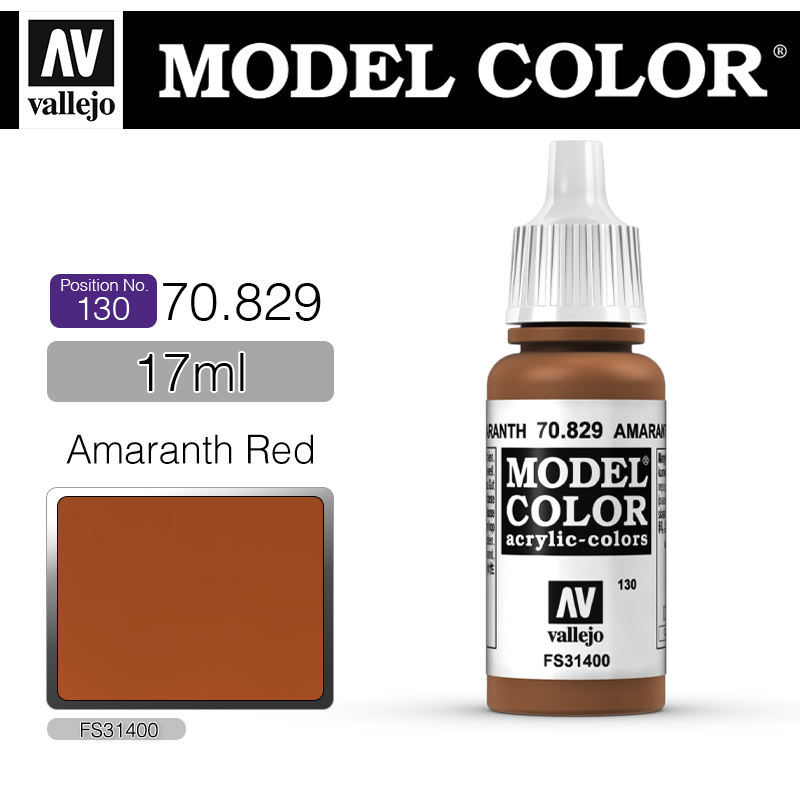 Vallejo Model Color_ [130] 70829 _ Amaranth Red(*단종)
