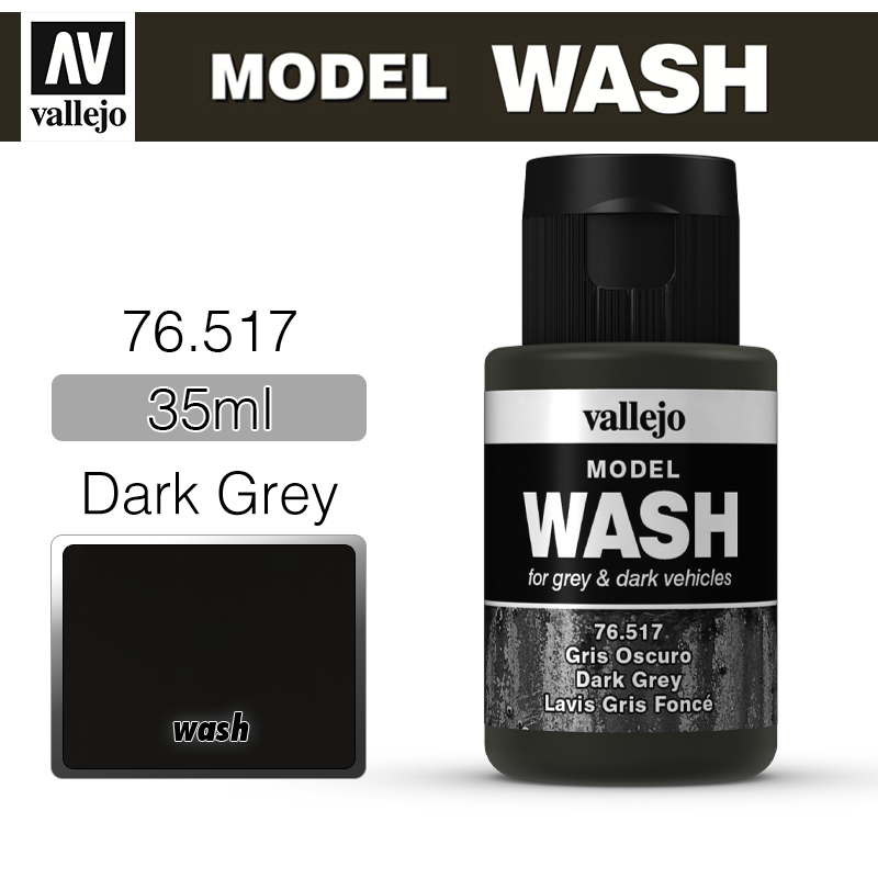 Vallejo Model Wash _ 76517 _ Dark Grey