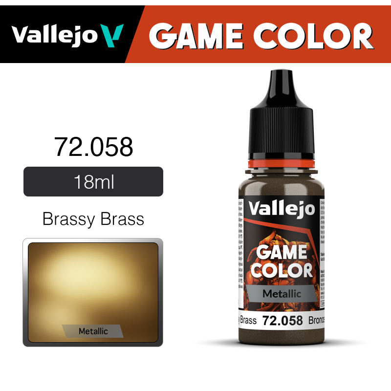 Vallejo Game Color _ Metallic _ 72058 _ Brassy Brass