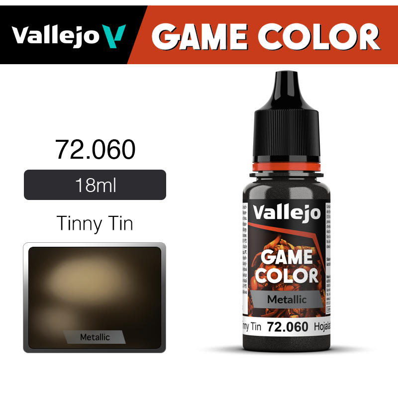 Vallejo Game Color _ Metallic _ 72060 _ Tinny Tin
