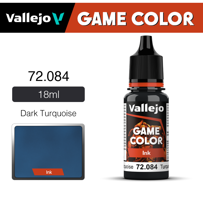 Vallejo Game Color _ Ink _ 72084 _ Dark Turquoise