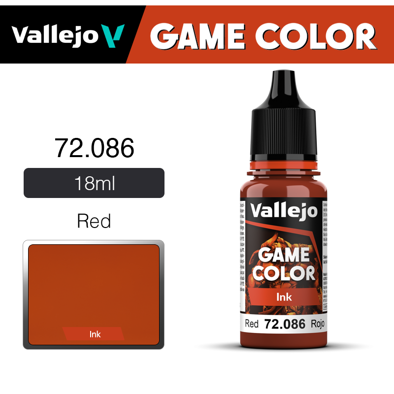 Vallejo Game Color _ Ink _ 72086 _ Red