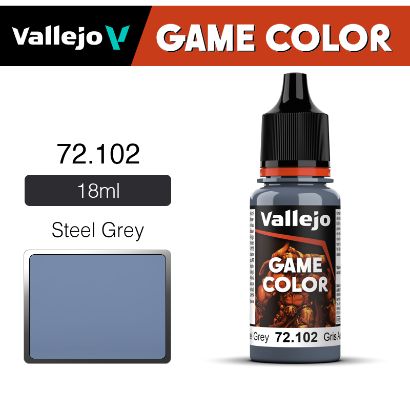 Vallejo Game Color _ 72102 _ Steel Grey