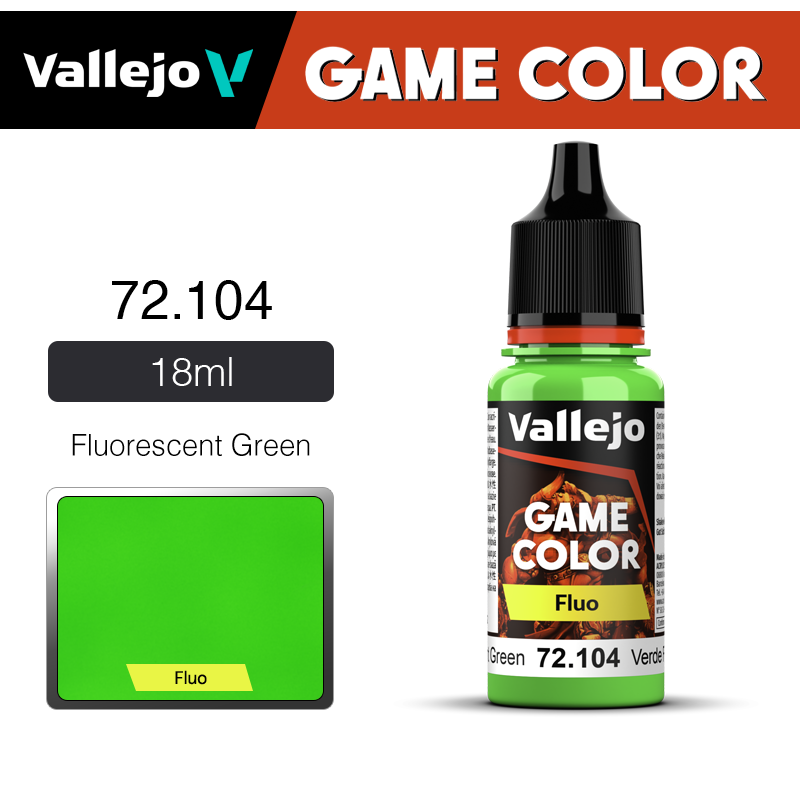 Vallejo Game Color _ Fluorescent _ 72104 _ Fluorescent Green