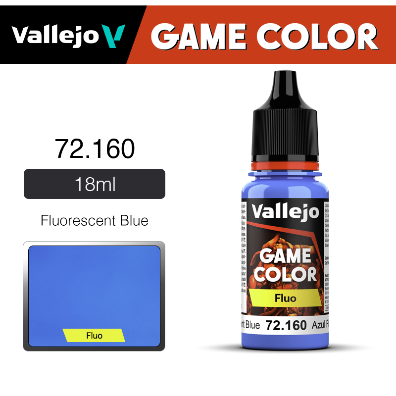 Vallejo Game Color _ Fluorescent _ 72160 _ Fluorescent Blue
