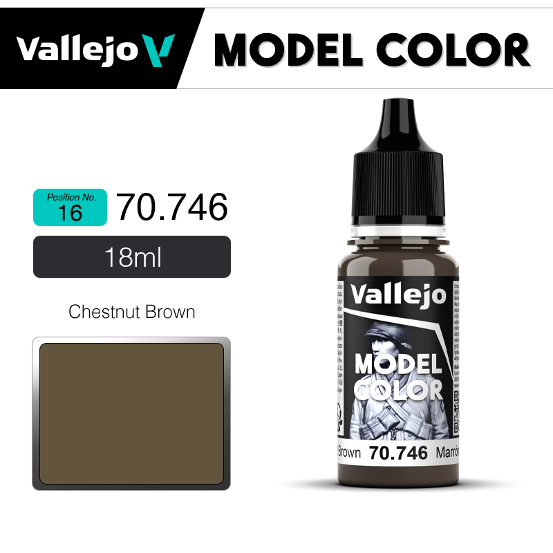 Vallejo Model Color _ [016] 70746 _  Chestnut Brown
