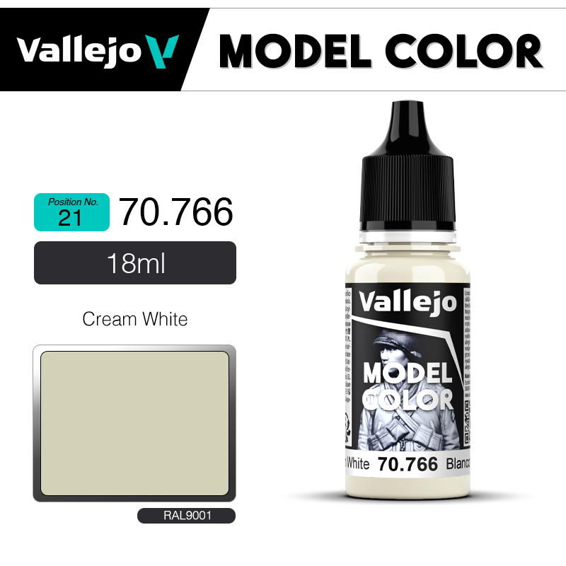 Vallejo Model Color _ [021] 70766 _  Cream White