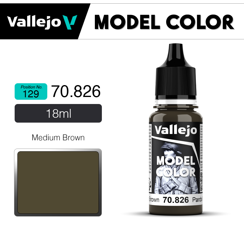 Vallejo Model Color _ [129] 70826 _  Medium Brown