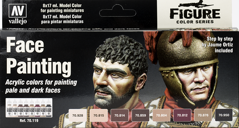 Vallejo Paint Set  _ 70119 _ Figure Color Series _ Face Painting (by Jaume Ortiz, 8 Colors, Model Color)