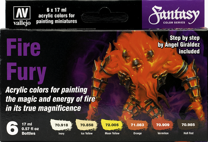 Vallejo Paint Set  _ 70243 _ Fantasy Color Series _ Fire Fury