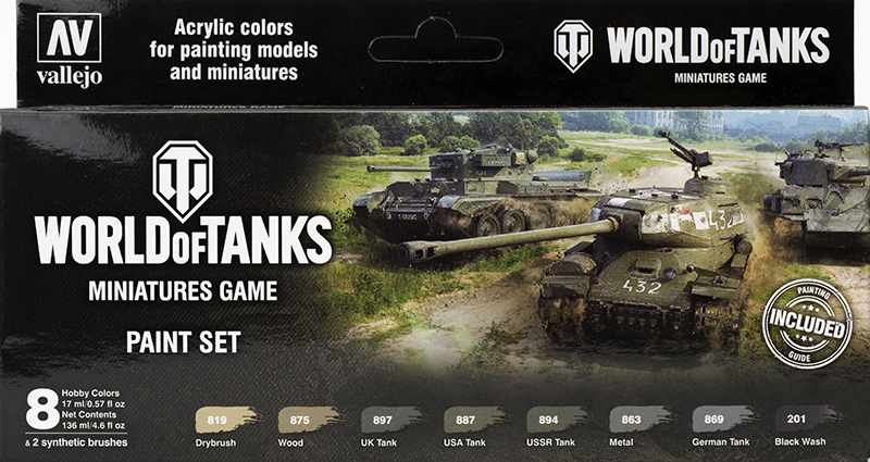 Vallejo Paint Set  _ 70245 _ World of Tanks _ Miniatures Game Paint Set ( 8 colors )