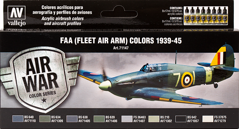 Vallejo Paint Set  _ 71147 _ Air War Color Series _ FAA (Fleet Air Arm) Colors 1939-1945 (Model Air)