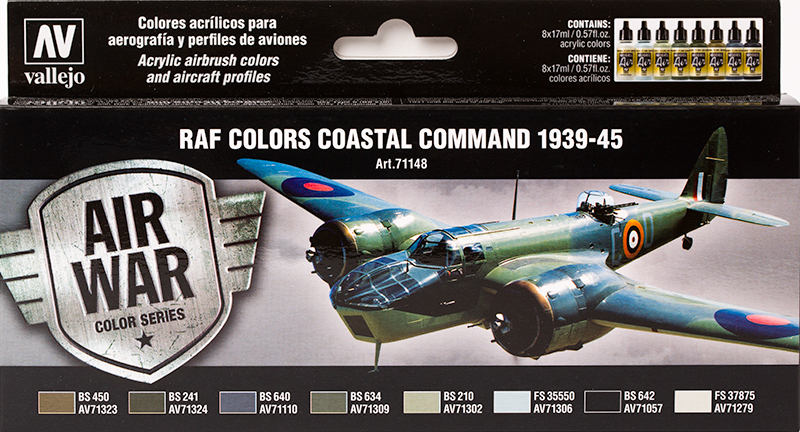 Vallejo Paint Set  _ 71148 _ Air War Color Series _ RAF Colors Coastal Command 1939-1945 (Model Air)