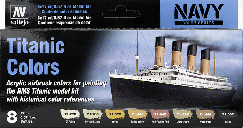 Vallejo Paint Set  _ 71646 _ Navy Color Series _ Titanic Colors