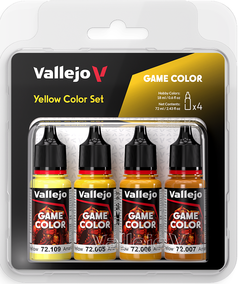 Vallejo Paint Set  _ 72378 _ Yellow Color Set (4 Game Colors)