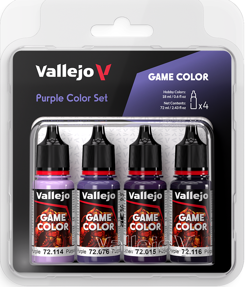 Vallejo Paint Set  _ 72382 _ Purple Color Set (4 Game Colors)