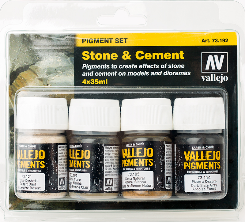 Vallejo Pigment Set _ 73192 _ Stone & Cement