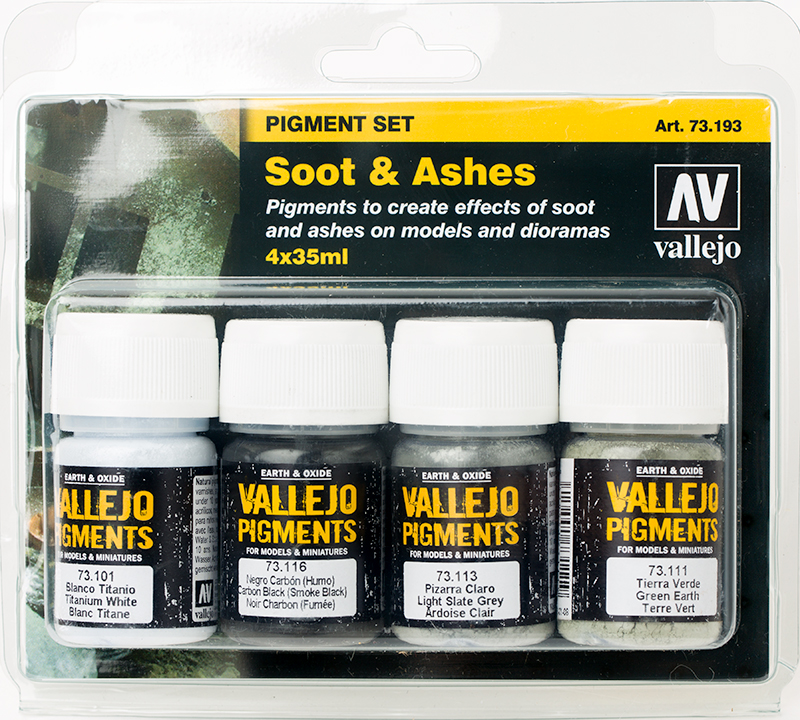 Vallejo Pigment Set _ 73193 _ Soot & Ashes
