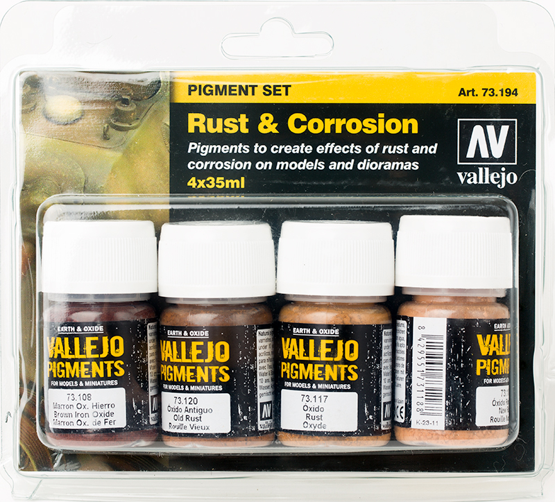 Vallejo Pigment Set _ 73194 _ Rust & Corrosion