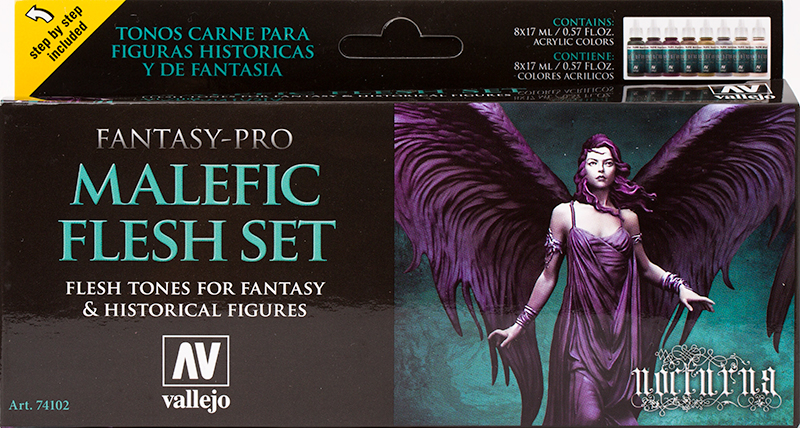 Vallejo Paint Set  _ 74102 _ Fantasy-Pro _ Malefic Flesh Set