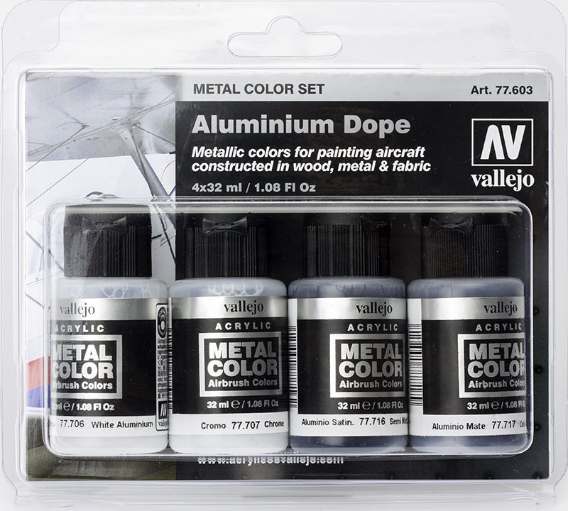 Vallejo Paint Set  _ 77603 _ Metal Color Set _ Aluminium Dope