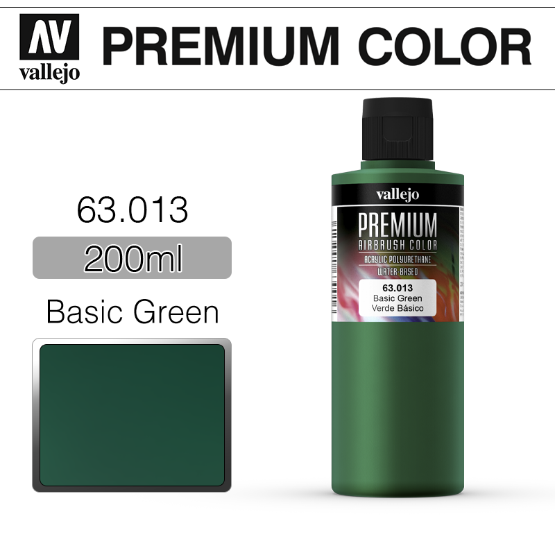 Vallejo Premium Color _ 63013 _ 200ml _ Basic Green