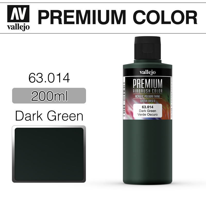 Vallejo Premium Color _ 63014 _ 200ml _ Dark Green (* 단종)