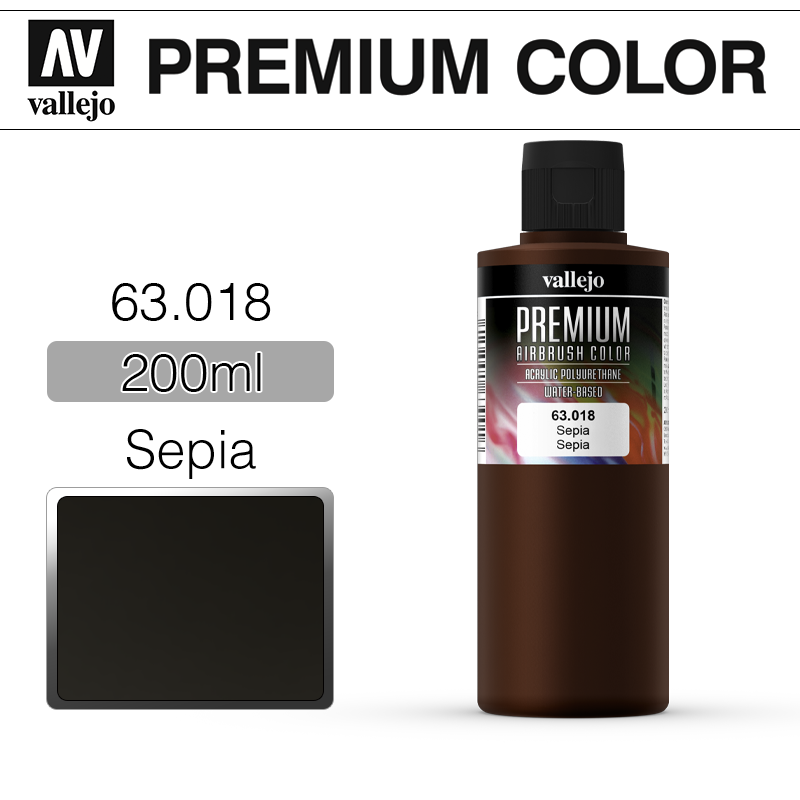 Vallejo Premium Color _ 63018 _ 200ml _ Sepia