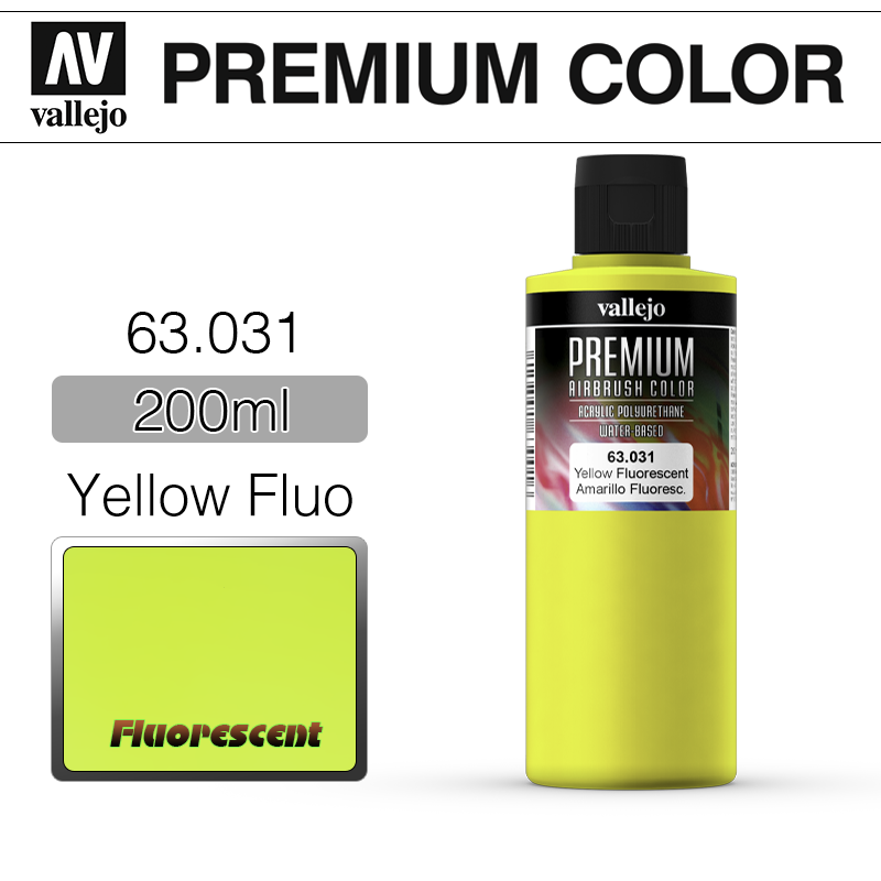 Vallejo Premium Color _ 63031 _ 200ml _ Yellow Fluo