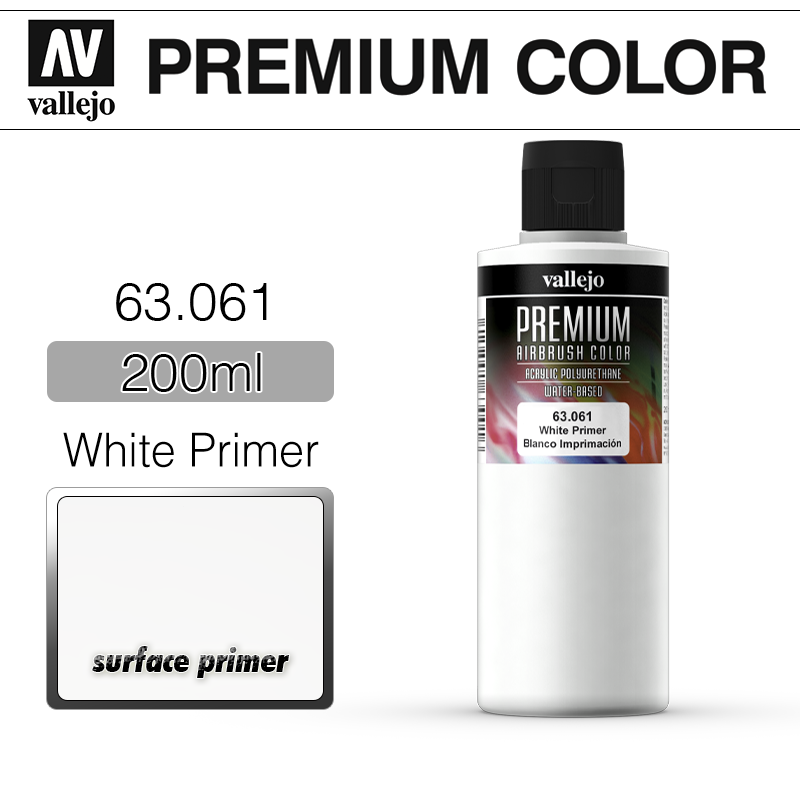 Vallejo Premium Color _ 63061 _ 200ml _ White Primer
