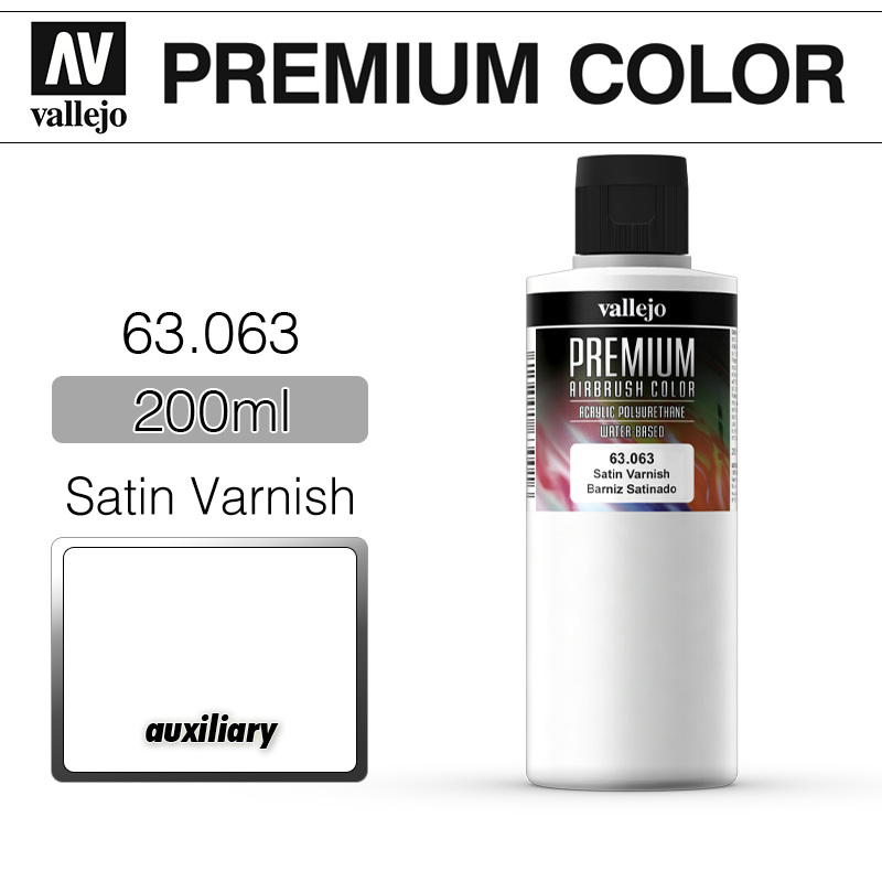 Vallejo Premium Color _ 63063 _ 200ml _ Satin Varnish