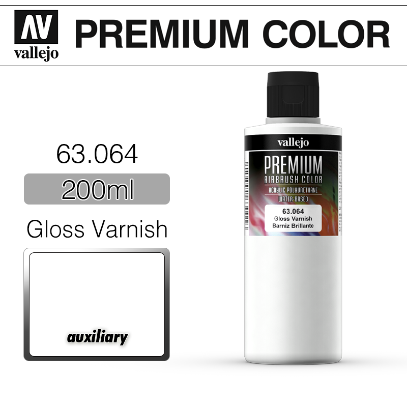 Vallejo Premium Color _ 63064 _ 200ml _ Gloss Varnish