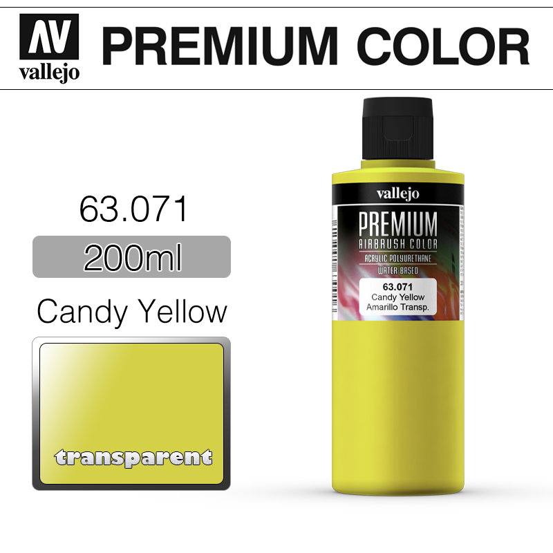 Vallejo Premium Color _ 63071 _ 200ml _ Candy Yellow (* 단종)