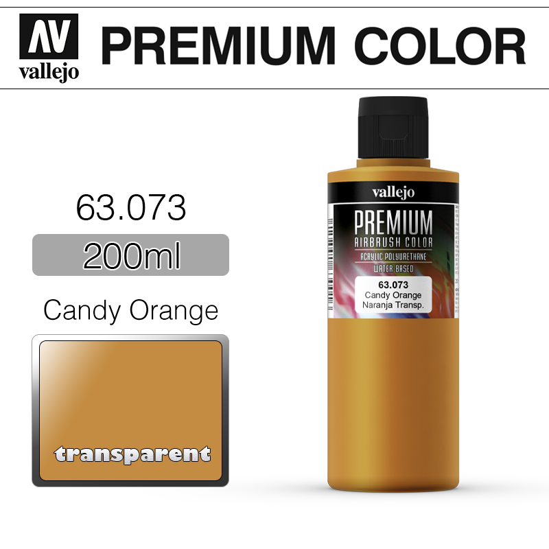 Vallejo Premium Color _ 63073 _ 200ml _ Candy Orange (* 단종)