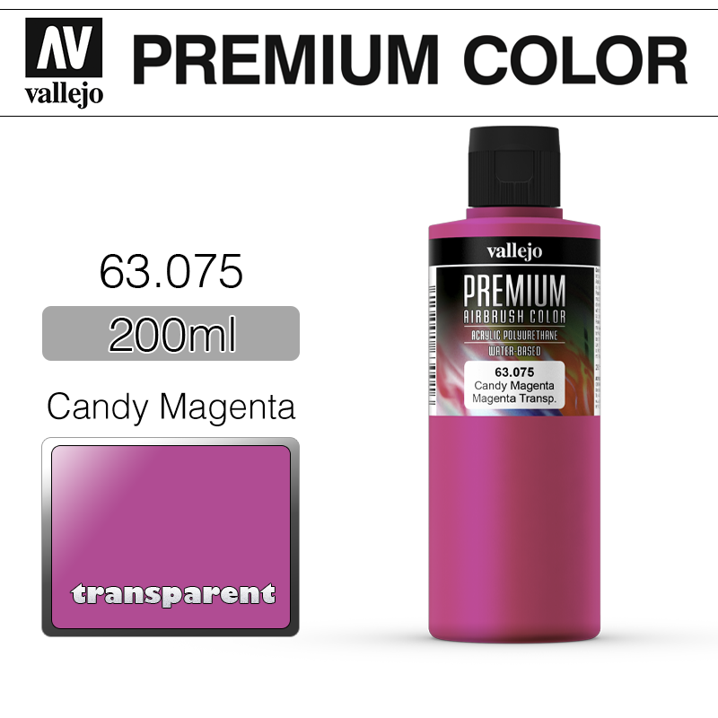 Vallejo Premium Color _ 63075 _ 200ml _ Candy Magenta (* 단종)