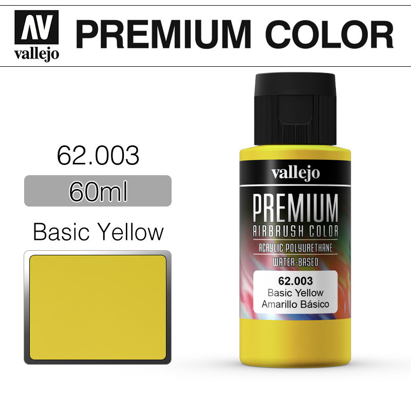Vallejo Premium Color _ 62003 _ 60ml _ Basic Yellow