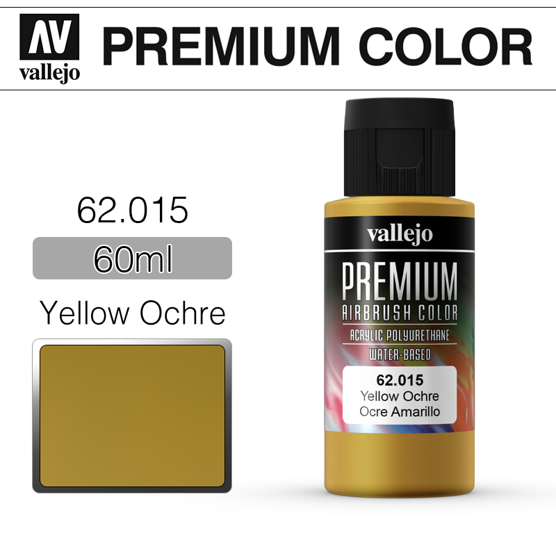 Vallejo Premium Color _ 62015 _ 60ml _ Yellow Ochre