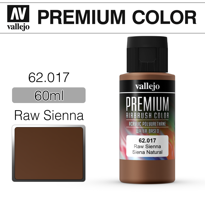 Vallejo Premium Color _ 62017 _ 60ml _ Raw Sienna