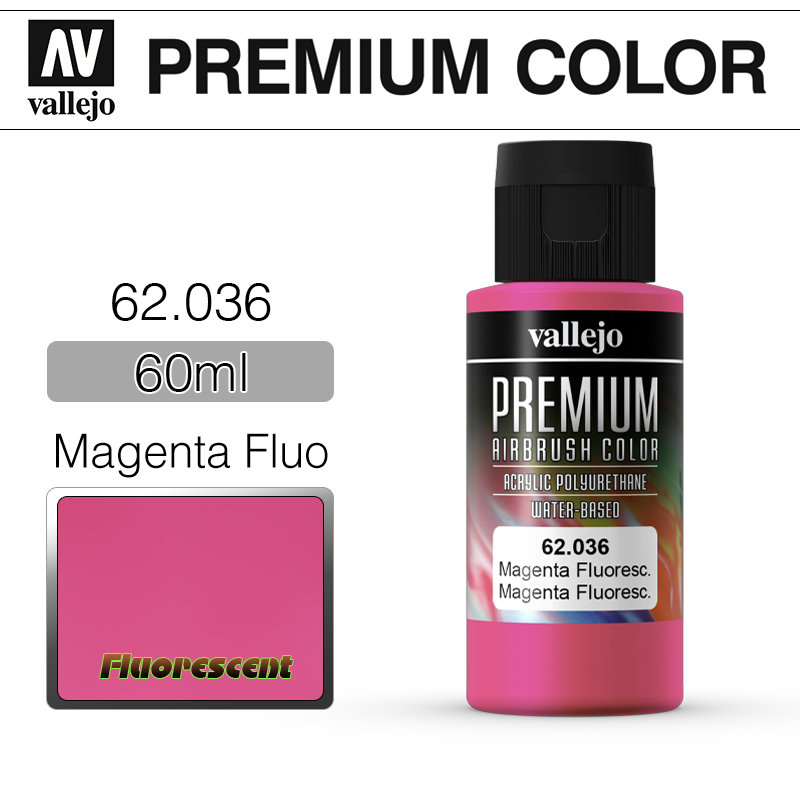 Vallejo Premium Color _ 62036 _ 60ml _ Magenta Fluo