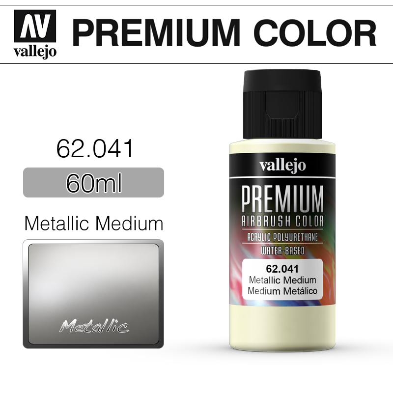 Vallejo Premium Color _ 62041 _ 60ml _ Metallic Medium