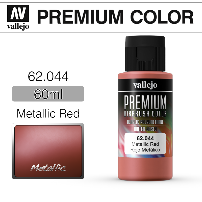 Vallejo Premium Color _ 62044 _ 60ml _ Metallic Red