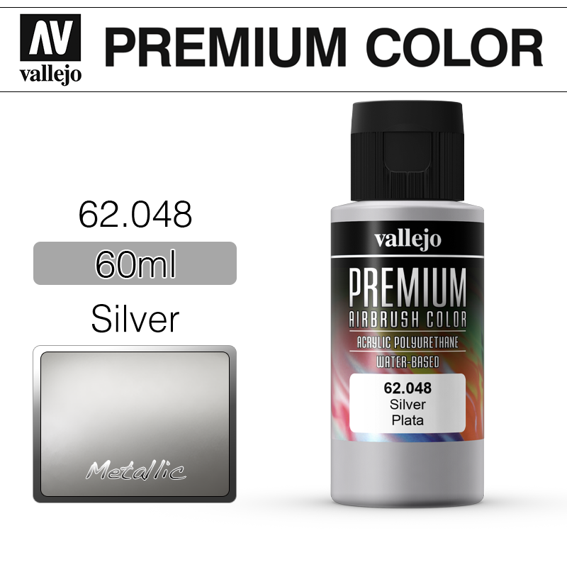 Vallejo Premium Color _ 62048 _ 60ml _ Silver