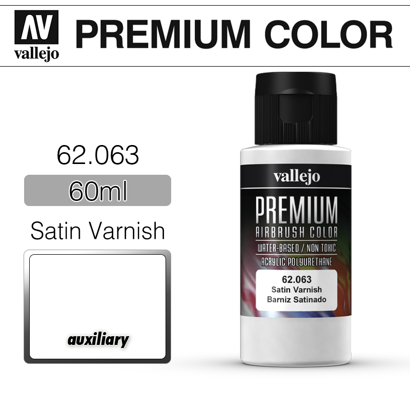 Vallejo Premium Color _ 62063 _ 60ml _ Satin Varnish