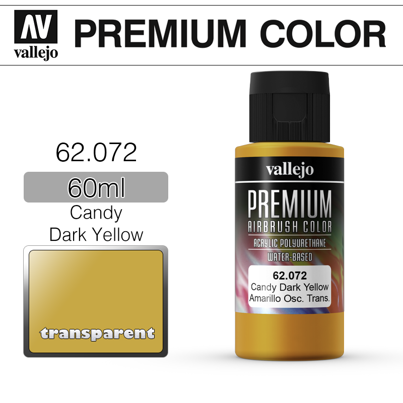 Vallejo Premium Color _ 62072 _ 60ml _ Candy Dark Yellow