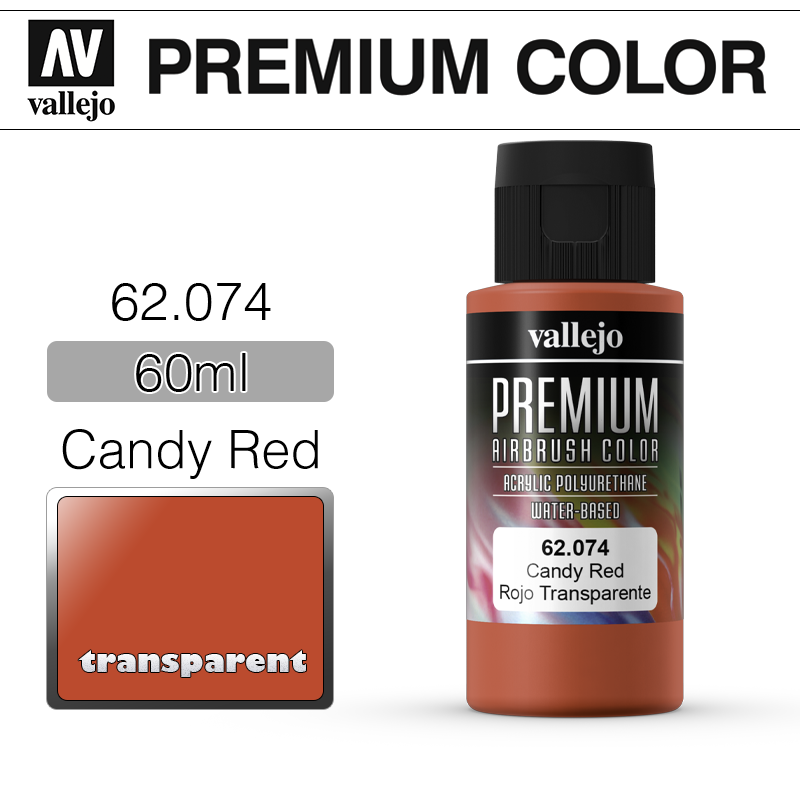 Vallejo Premium Color _ 62074 _ 60ml _ Candy Red