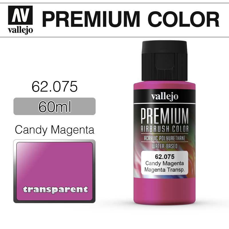 Vallejo Premium Color _ 62075 _ 60ml _ Candy Magenta