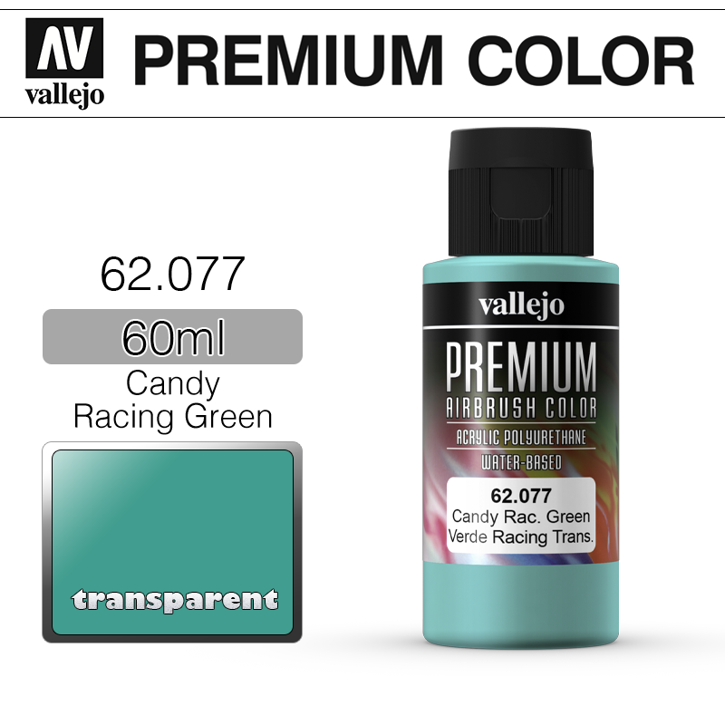 Vallejo Premium Color _ 62077 _ 60ml _ Candy Racing Green