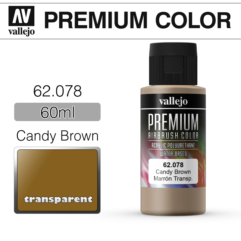 Vallejo Premium Color _ 62078 _ 60ml _ Candy Brown